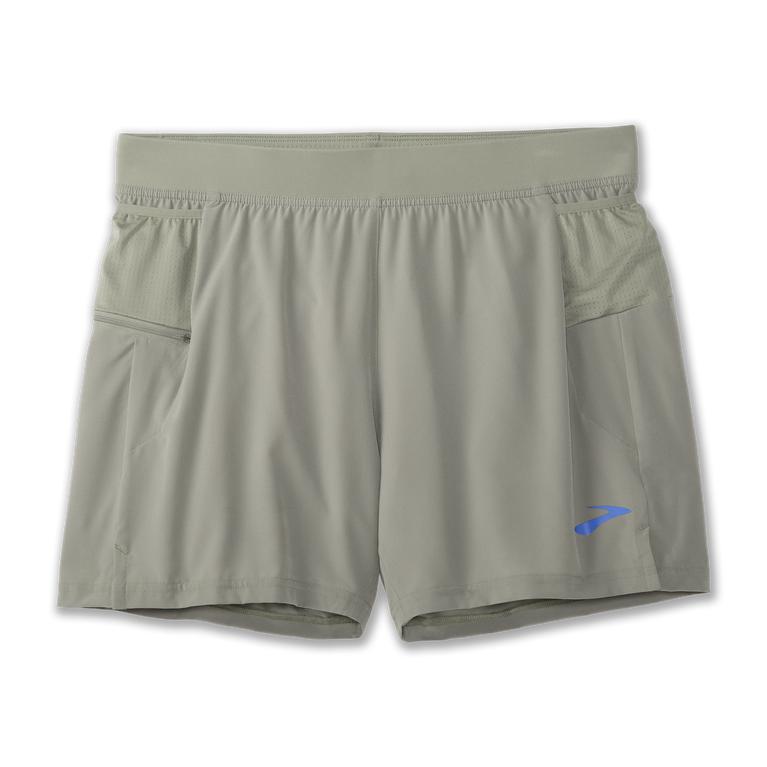 Brooks Sherpa 5 2-in-1 Running Shorts - Men's - Shadow/LightGrey (09615-LDVT)